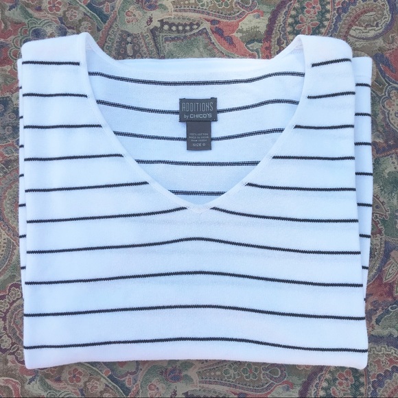 3 for 15 Chico’s Striped Shirt - Picture 3 of 6